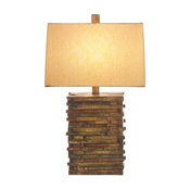 StyleCraft Natural Wood Table Lamp