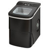 26LB Countertop Portable Ice Maker With Basket and Ice Scoop, Black