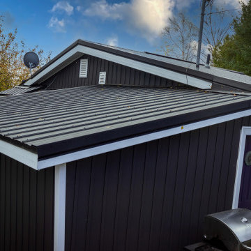 Metal Roof and Vinyl Siding on Exterior