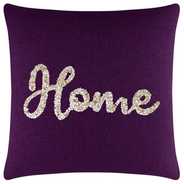 Sparkles Home Shell Home Pillow - 16x16" - Purple