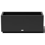 Veradek - Veradek Block Series Long Box Planter, Black, 16.25"h X 15"w X 38"l - Low and long, the Veradek Long Box planter will add definition to outdoor spaces like the patio, balcony or garden. Complemented by its modern appearance, the Long Box is thoughtfully curated with functionality in mind—a double-walled design insulates your favorite plants and minimizes soil use while pre-drilled drainage holes help prevent overwatering. This sturdy yet lightweight rectangular planter is proudly crafted in Canada from high-grade recycled plastic, making it resistant to cracks, fading and UV and allowing it to withstand extreme temperatures ranging from -20 to +120 degrees. With the perfect balance of design, structure and purpose, the Long Box will add the finishing touches needed to transform a house into a home.