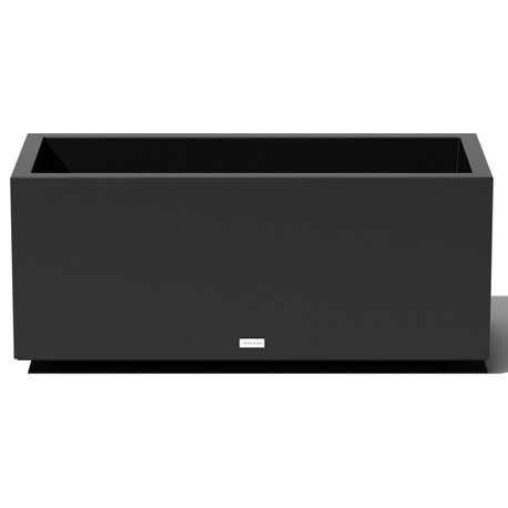 Veradek Block Series Long Box Planter, Black, 16.25"h X 15"w X 38"l