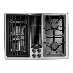 Jenn-Air 30" Gas Downdraft Cooktop, Stainless/blk | JGD8130ADS - Cooktops