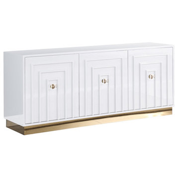 Trixie High Gloss Lacquer Sideboard, White