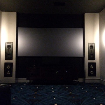 Custom Home Theater with Lutron Motorized Shades