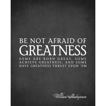 Be Not Afraid Of Greatness (William Shakespeare Quote), premium wall decal