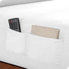 Fitted Dual Pocket Bottom Sheet 1800 Microfiber Ultra-Soft, White, Queen