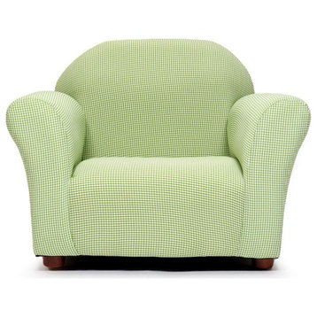Beautiful Kid's Chair with Strong Wooden Frame, Green