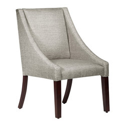 Universal Lighting and Decor - Villager Groupie Pewter Fabric Swoop Dining Chair - Bar Stools And Counter Stools