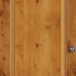 20 Shown in knotty alder with v-groove panel - Windows And Doors