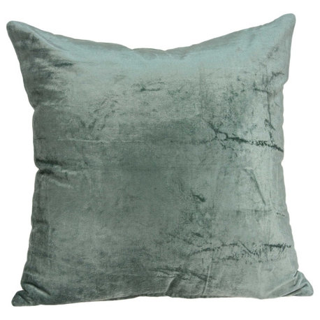 20" X 7" X 20" Transitional Sea Foam Solid Pillow Cover With Poly Insert