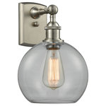 Innovations Lighting - Athens 1-Light LED Sconce, Brushed Satin Nickel, Glass: Clear - A truly dynamic fixture, the Ballston fits seamlessly amidst most decor styles. Its sleek design and vast offering of finishes and shade options makes the Ballston an easy choice for all homes.