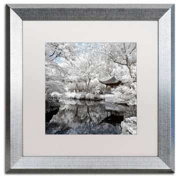 Philippe Hugonnard 'Reflection II' Art, Silver Frame, White Matte, 16"x16"