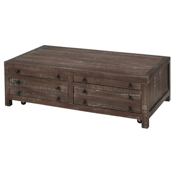Crafters and Weavers Emery Rustic Storage Coffee Table
