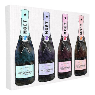 The Stupell Home Decor Collection Glam Fashion Champagne Bottles