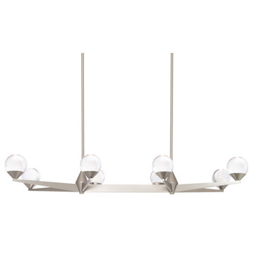 Modern Forms PD-82044 Double Bubble 8 Light 44"W LED Globe - Satin Nickel