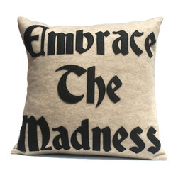 Examples of Typography Pillows and Wall Hangings by Studio Arethusa - Decorative Accents