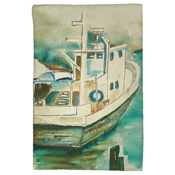 Oyster Boat Kitchen Towel - Two Sets of Two (4 Total)