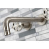 KS8028RX Two-Handle Wall Mount Tub Faucet, Brushed Nickel