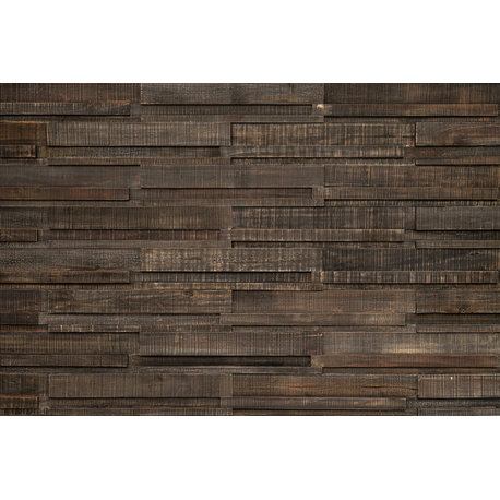 Long 3D Wood Planks for Walls and Ceilings, 9.2 sq. ft, Midnight Mist