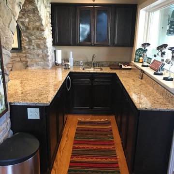 cabinet refacing----chocoalate cabinets