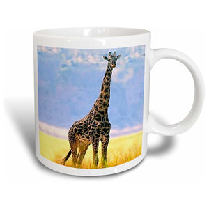 3dRose Christmas Giraffe in Snow Ceramic Mug 15-Ounce