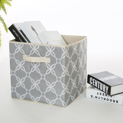 Glitzhome - Foldable Oxford Square Storage Bins, Set of 2 - Storage Bins And Boxes