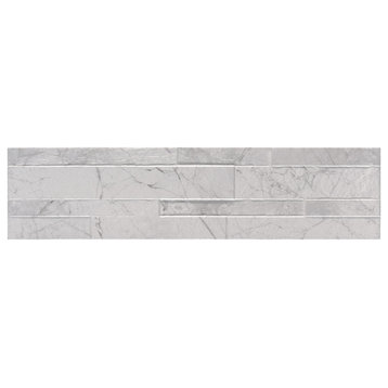 MSI NCAR6X24 Carrara - 6" x 24" Rectangle Floor Tile - Polished - White