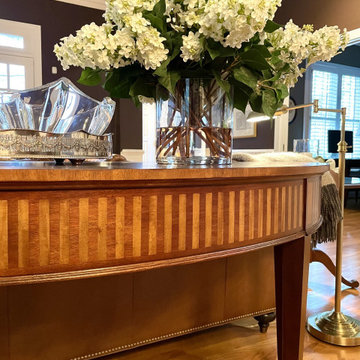 Formal entertaining, a traditional inspired living room.