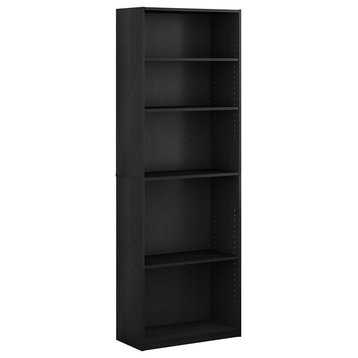 5-Shelf Bookcase, 5-Tier, Black