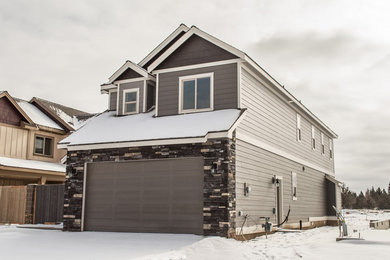 Inspiration for a transitional exterior home remodel in Other