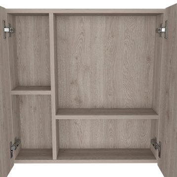 Kenya Modern Style Mirrored Door Medicine Cabinet with Four Interior Shelves