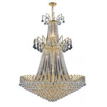 Crystal Lighting Palace - French Empire 18-Light Clear Crystal Chandelier, Gold Finish - This stunning 18-light Crystal Chandelier only uses the best quality material and workmanship ensuring a beautiful heirloom quality piece. Featuring a radiant Gold finish and finely cut premium grade crystals with a lead content of 30%, this elegant chandelier will give any room sparkle and glamour.