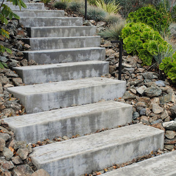 Oakland Hills Ipe Patio and Hillside Garden