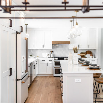 Greens & Chocolate Kitchen Design + Remodel