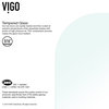 VIGO Orion 34" x 58" Frameless Hinged Tub Door, Matte Black