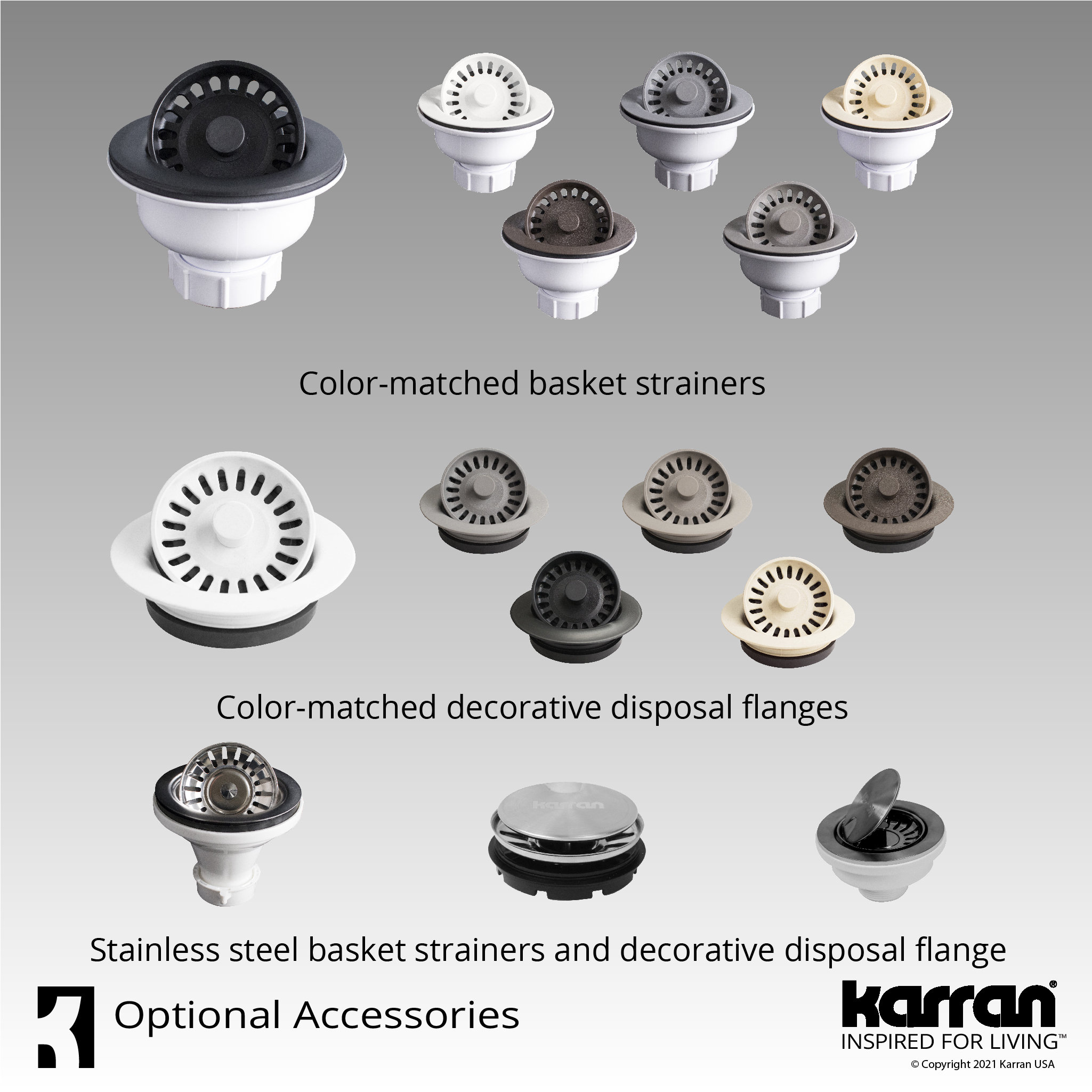 Karran Undermount Quartz 32" 60/40 Double Bowl Kitchen Sink, Grey