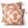 Pineapple Leaves Decorative Throw Pillow, Orange, 26"x26"