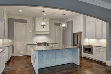 Example of an arts and crafts kitchen design in Atlanta