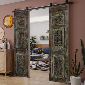 Carved Pantry Doors, Accent Barndoors