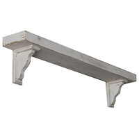 Decorative White Mantel Shelf 60''