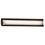 Justice Design Group - Fusion Lineate 30" Linear LED Bath Bar, Dark Bronze, Weave Shade - Fusion - Lineate 30" Linear LED Bath Bar - Dark Bronze Finish - Weave Shade