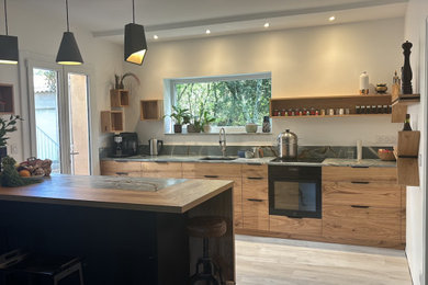 Inspiration pour une cuisine minimaliste.