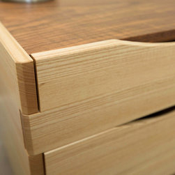 Ash and Walnut Bedside Table - Nightstands And Bedside Tables