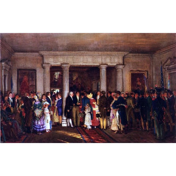 Edward Lamson Henry The Lafayette Reception, 18"x27" Wall Decal