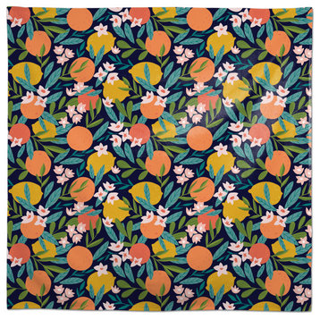 Citrus Fruit Navy 2 58x58 Tablecloth