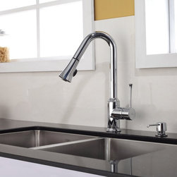 Kraus Single Lever Pull Out Kitchen Faucet Chrome KPF-1650CH - Kitchen Faucets