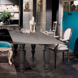 London Glass Top Dining Table - Dining Tables