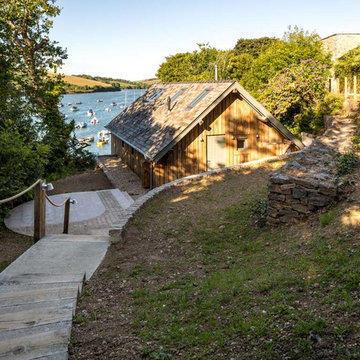 Oak framed boathouse
