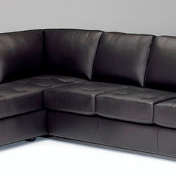 Natuzzi Editions Transitional Leather Sectional Sofa B633 - Sectional Sofas